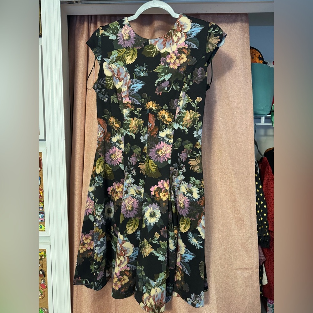 Melonie Floral Black Dress